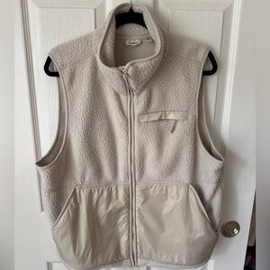 Womens LL Bean Cream Vest